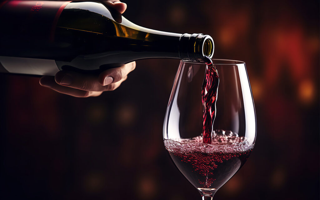 sa-lange-haller-en-oppnad-vinflaska